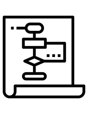 Algoritma simgesi, vektör illüstrasyonu   