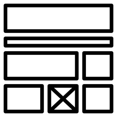 Web sitesi vektör simgesi, İnternet sayfası optimizasyonu