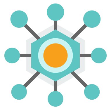 ağ, vektör illüstrasyonu için ağ konsepti simgesi