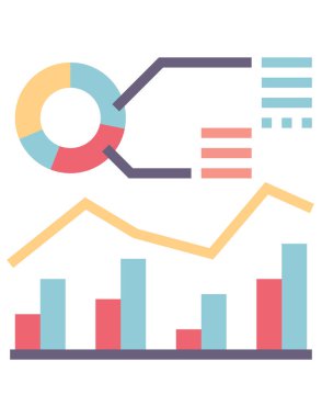 analitik veri eğilimi gösterge paneli webmaster araçları, vektör 