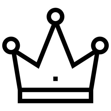 Web için taç simgesi, vektör illüstrasyonu