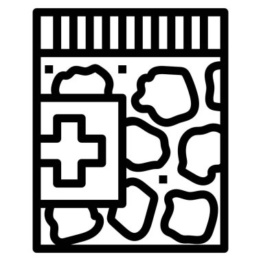 esrar yassı simgesi, vektör illüstrasyonu 