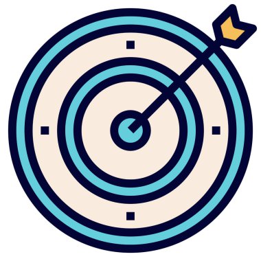 nesnel düz simge, vektör çizimi