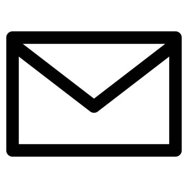 posta düz simgesi, vektör illüstrasyonu