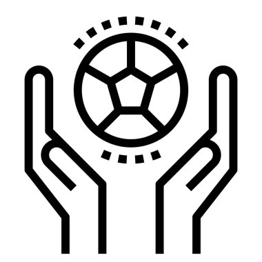 Web, vektör illüstrasyonu için futbol simgesi