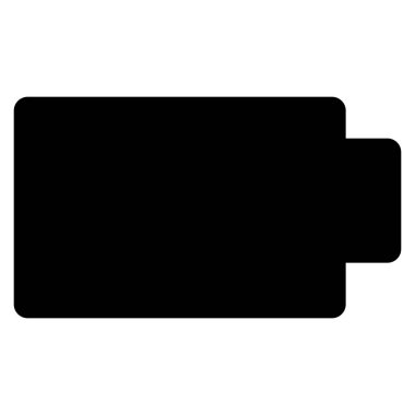 pil yassı simgesi, vektör çizimi