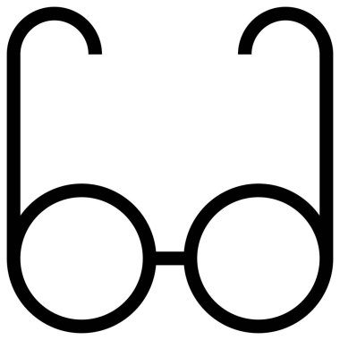 Web için gözlük simgesi, vektör illüstrasyonu