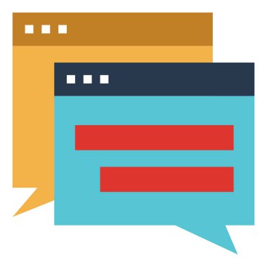 Web sitesi vektör simgesi, İnternet sayfası optimizasyonu