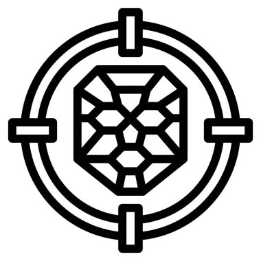 Yüz düzlüğü simgesi, vektör illüstrasyonu