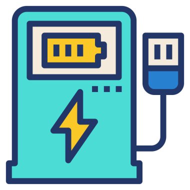 Düz simge yükleniyor, vektör çizimi