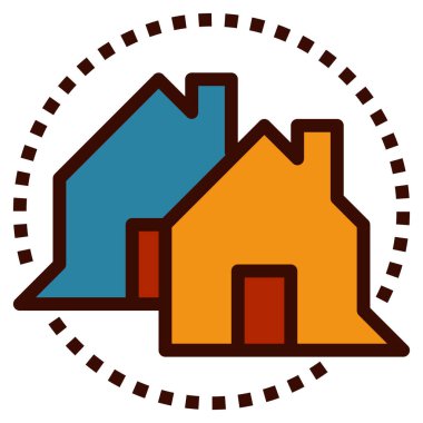 Ev simgesinin vektör illüstrasyonu