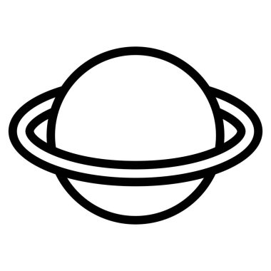Web için saturn simgesi, vektör illüstrasyonu