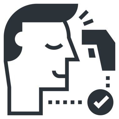 cheking temperature  flat icon, vector illustration 