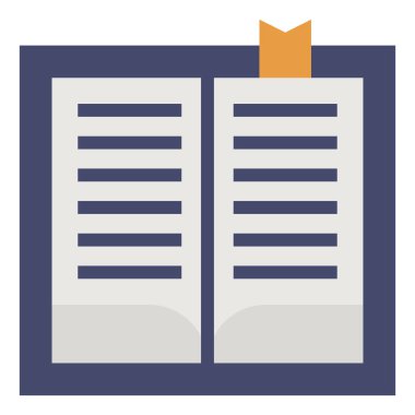 kitap düz simgesi, vektör illüstrasyonu 