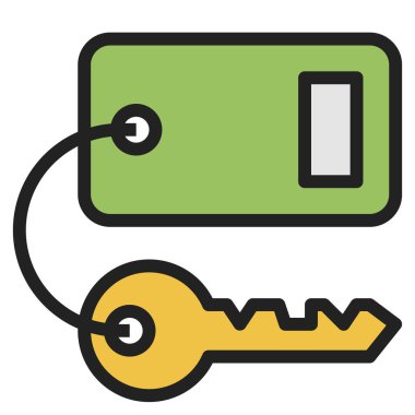 Web için anahtar simgesi, vektör illüstrasyonu 