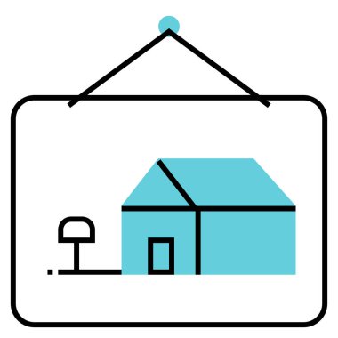 web için ev simgesi, vektör illüstrasyonu 