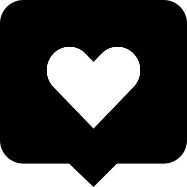 Web için sevgi simgesi, vektör illüstrasyonu 