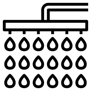 duş düzlüğü simgesi, vektör illüstrasyonu