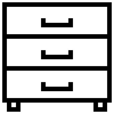 Kabine düz simgesi, vektör illüstrasyonu 