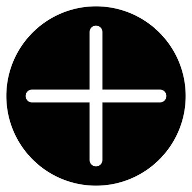 Artı düz simge, vektör illüstrasyonu