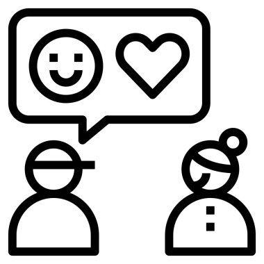 Sosyal medya çizgi vektör simgeleri