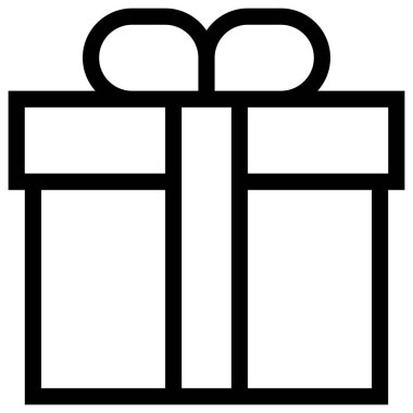 Web için hediye simgesi, vektör illüstrasyonu