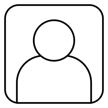 Erkek baş simgesi, insan yüzü avatar, vektör 