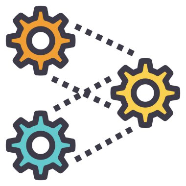 system  flat icon, vector illustration 