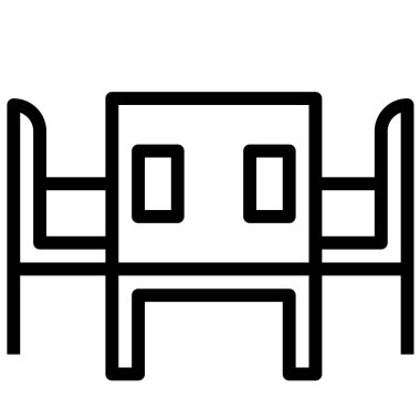 Tablo düz simgesi, vektör illüstrasyonu 