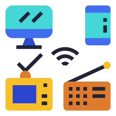 Web için yayın simgesi, vektör illüstrasyonu 