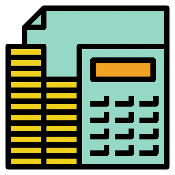 Accounting Flat Icon Vector Illustration — Stock Vector