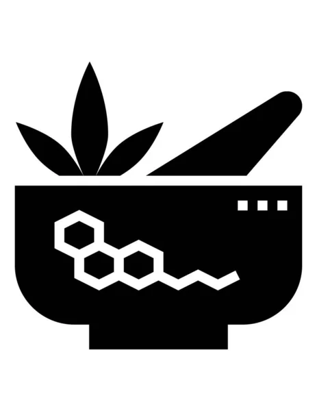 Vektor Ilustrasi Dari Cannabis Ganja Obat Floral - Stok Vektor