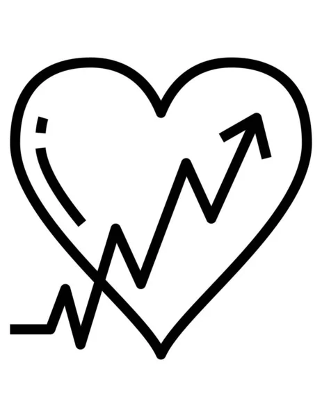 Icono Del Corazón Para Web Ilustración Vectorial — Vector de stock