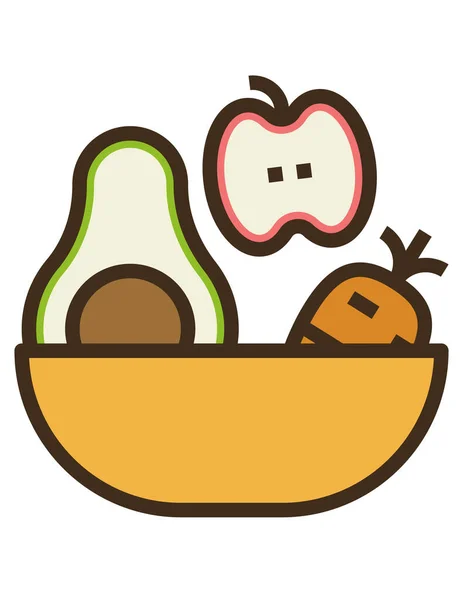 Alimentación Saludable Ilustración Vectorial — Vector de stock