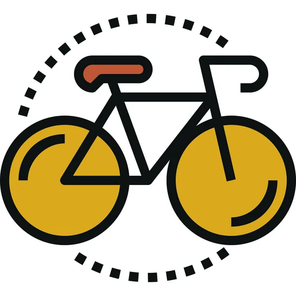 自行车扁平图标 矢量插图 — 图库矢量图片
