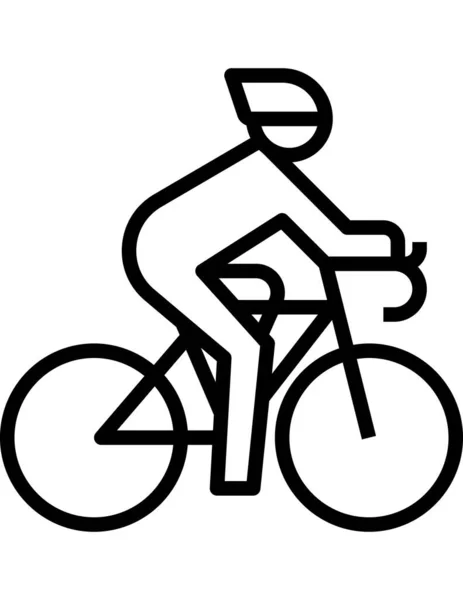 Bicicleta Vector Icono Plano — Vector de stock