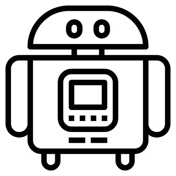 Roboter Symbol Für Web Vektor Illustration — Stockvektor