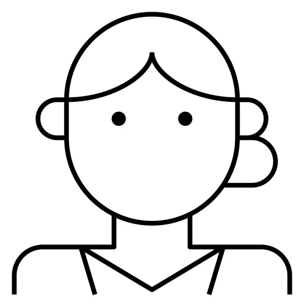 Icono Mujer Para Web Avatar Femenino Vector — Vector de stock