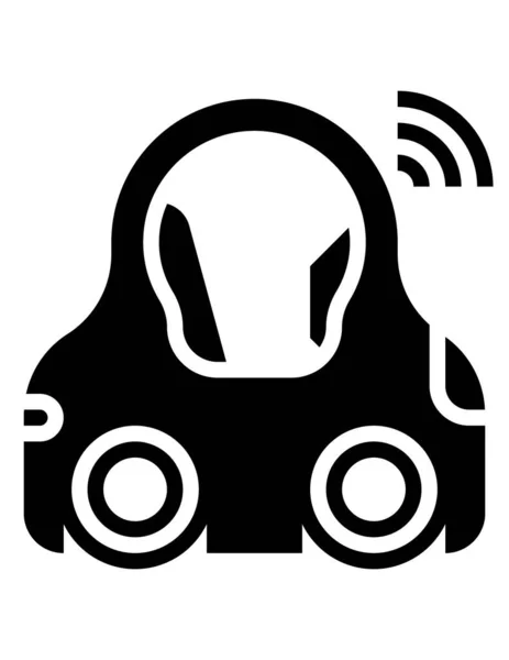 Icono Plano Del Coche Ilustración Del Vector — Vector de stock