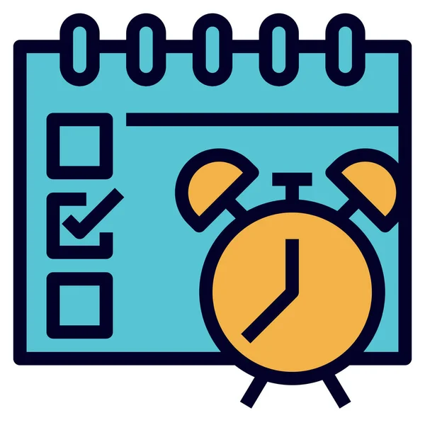 Schedule Icon Web Vector Illustration — Stock Vector