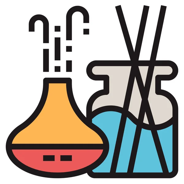 Aromaterapia Ícone Plano Ilustração Vetorial — Vetor de Stock