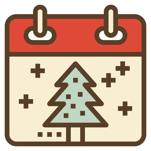 Christmas Flat Icon Vector Illustration — Stock Vector
