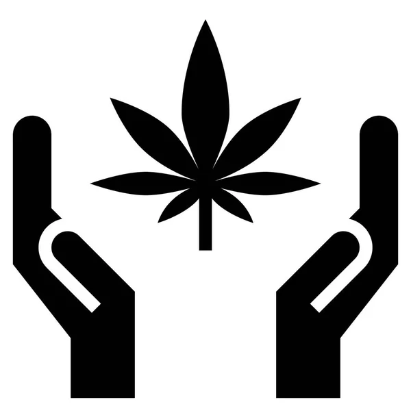 Vector Illustratie Van Cannabis Marihuana Bloemendrug — Stockvector