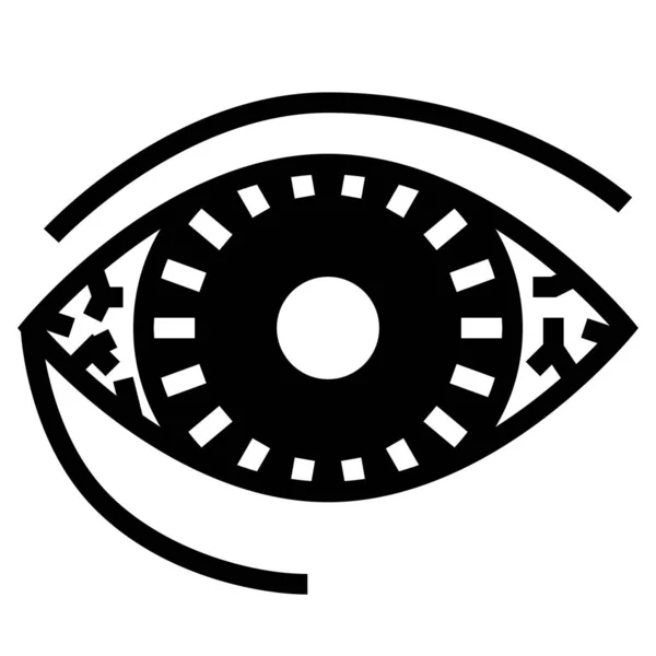 Auge Flach Symbol Vektorillustration — Stockvektor