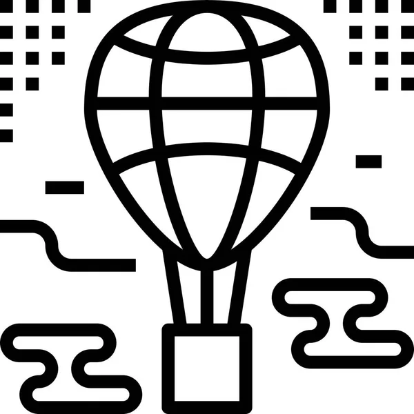 ウェブ用熱気球のアイコンベクトルイラスト — ストックベクタ