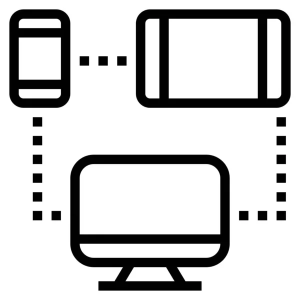 Icono Dispositivos Para Web Ilustración Vectorial — Vector de stock