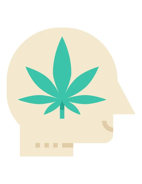 Vektor Illustration Cannabis Marijuana Blommig Drog — Stock vektor