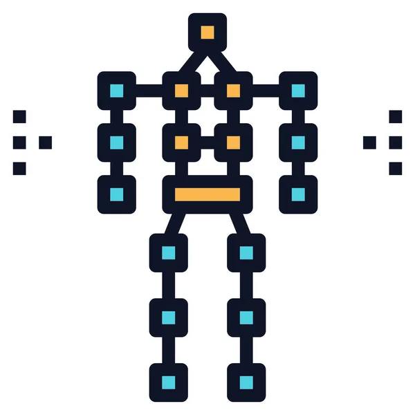 Robot Icono Plano Ilustración Vectorial — Vector de stock