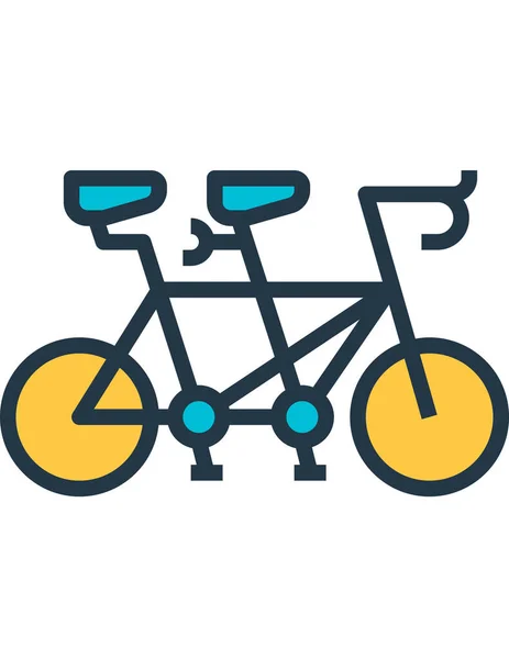 Fahrrad Flat Vector Ikone — Stockvektor