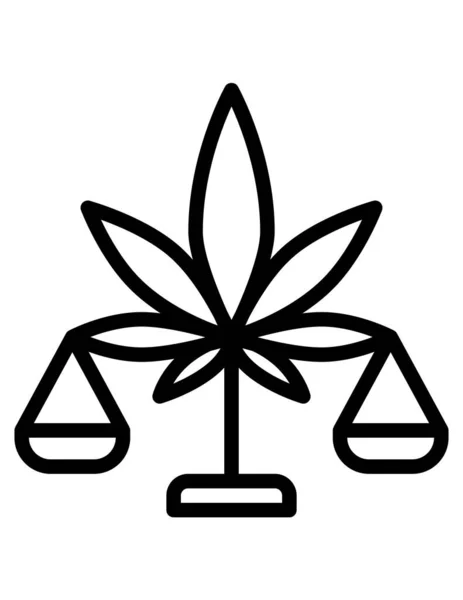 Illustrazione Vettoriale Della Cannabis Marijuana Droga Floreale — Vettoriale Stock